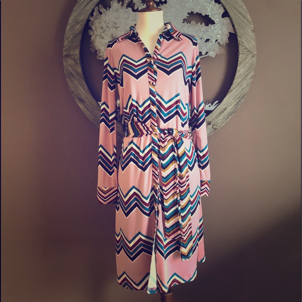 🆕 Pretty Pink Multi- Striped Dress 💕